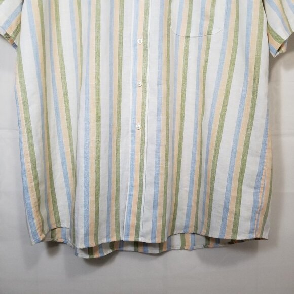 Jos A Bank Travelers Collection 100% linen striped - Picture 4 of 8